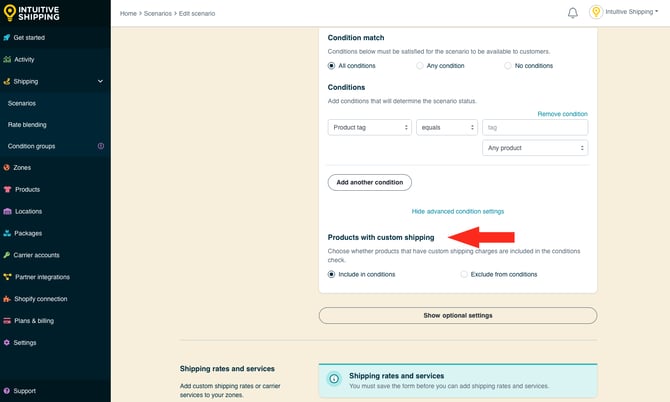 IS - Scenarios - Filters Products With Custom Shipping