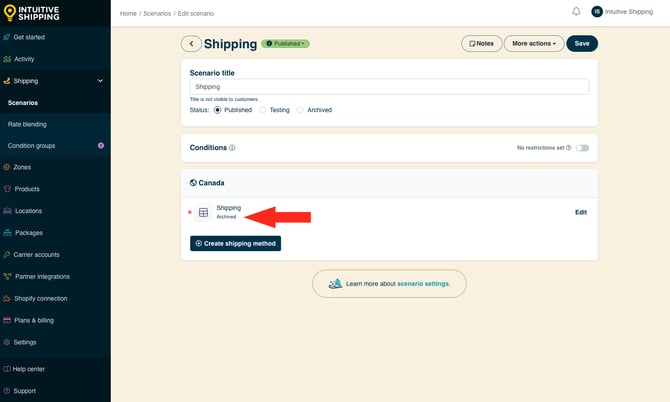 IS - Scenarios - Shipping Method Archived-2