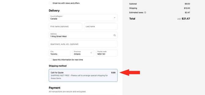 IS - Shopify - Free Shipping Checkout Label Custom