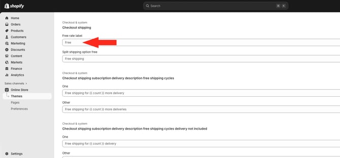 IS - Shopify - Theme Edit Free Shipping Label - Default