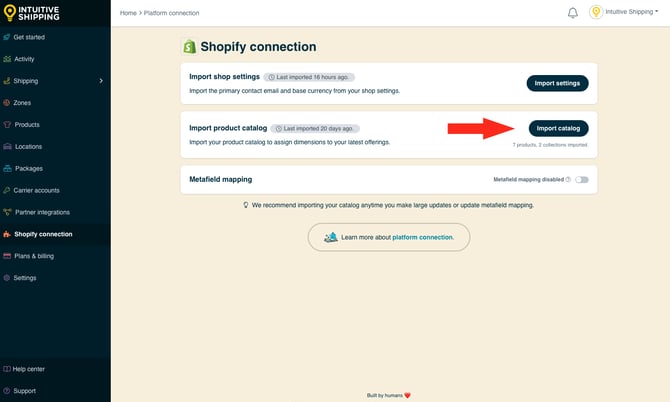 IS - Shopify Connection - Import Catalog