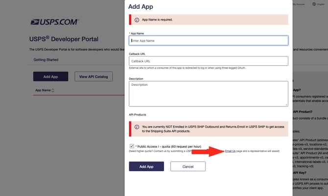 IS - USPS - Email Us