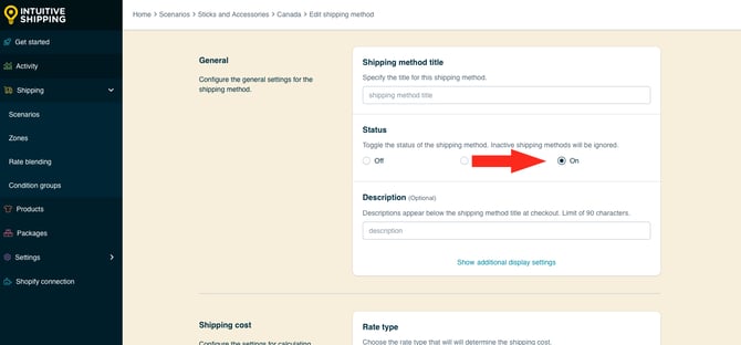 IS HS Blended Flat Shipping Method - Status On