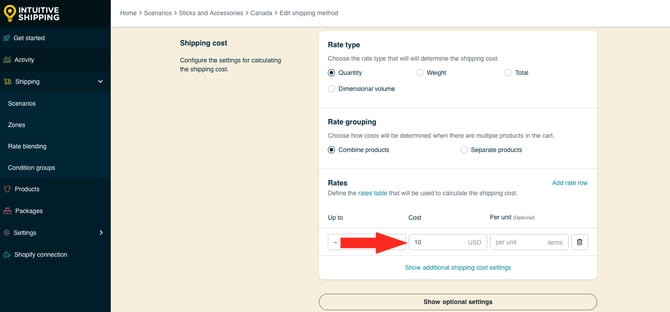 IS HS Blended Flat Shipping Method - Up To Tilde Cost 10