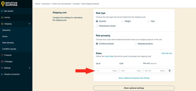 IS HS Blended Flat Shipping Method - Up To Tilde