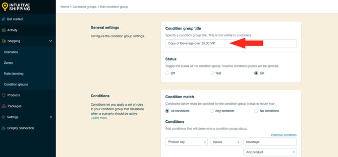 IS HS Condition Groups - Beverage Over 75 Dallas - Edit Duplicate Title