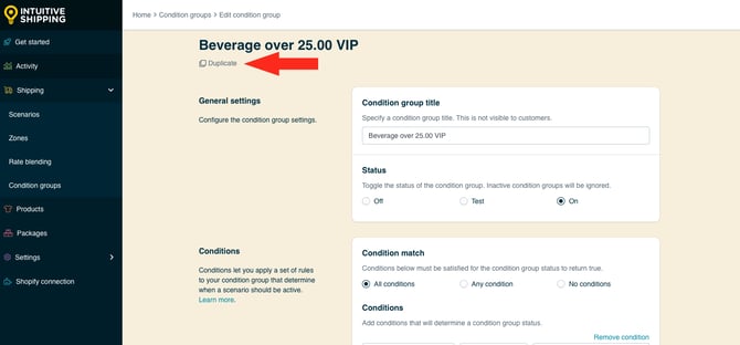 IS HS Condition Groups - Duplicate Beverage Over 25 VIP