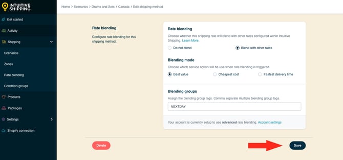 IS HS FedEx Overnight Shipping - Save Button