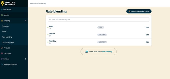 IS HS Rate Blending - Multi-Carrier Service List
