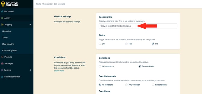 IS HS Scenario - Edit Copy of Expedited Holiday Shipping Title