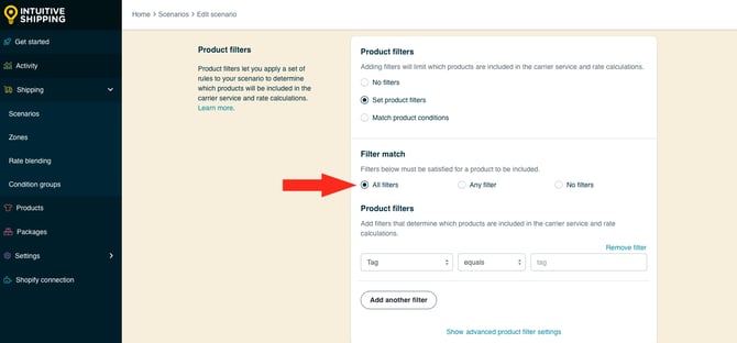 IS HS Scenarios - Beverage Free Shipping - Filter Match All Filters