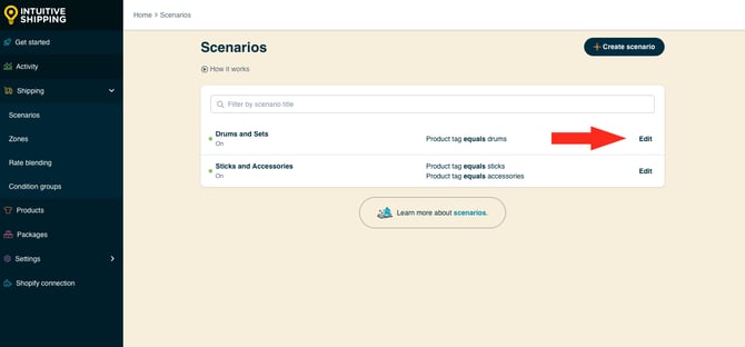 IS HS Scenarios - Scenario List - Edit Drums and Sets