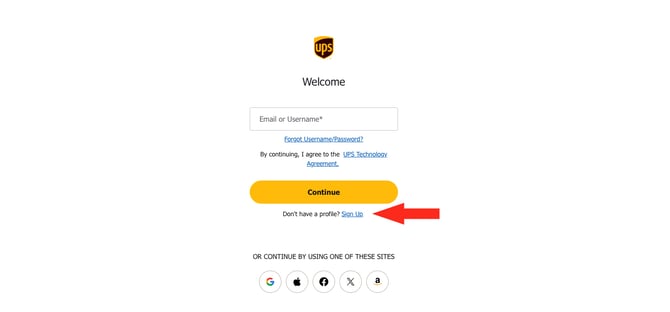 IS HS UPS OAuth - Sign Up
