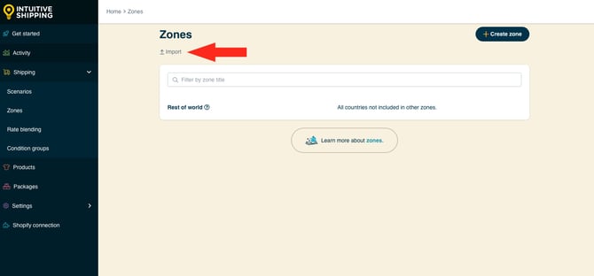 IS HS Zones Import
